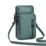 STYLISH LEATHER MULTI ZIP HANDBAG_CUAB00371