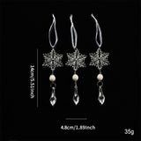 CLEAR ACRYLIC SNOWFLAKE CRYSTAL ICICLE SET DECOR_CWMM9682