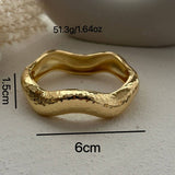 IRREGULAR METAL SMOOTH SPRING WIDE BRACELET_CWMM3110