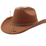 Unisex Ethnic Wool Fedora Cowboy Jazz Hat_Cwah04413