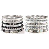 SIMPLE CRYSTAL BEADED STRETCH BRACELET SET_CWMM3529