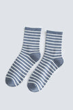 STRIPE PATTERN COZY COTTON ANKLE CREW SOCKS_CWMS022