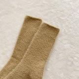 SOLID COLOR WARM THICK FLEECE SOCKS_CWMS0963