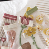 FLORAL SUMMER SHEER MESH SOCKS FOR WOMENS_CWMS0444