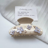 RHINESTONE FLOWER BUTTERFLY HAIR CLAW CHIC SPARKLE_CWAHA1348