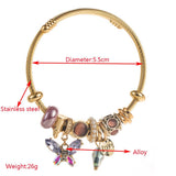 LUXURY BUTTERFLY CHARM BEADED BRACELET_CWMM8487