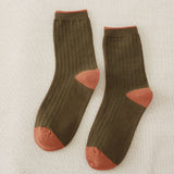 Women Solid Color Matching Socks_Cwms0295