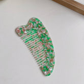 FASHIONABLE HEART LARGE FINE TOOTH HAIR COMB_CWMM1094