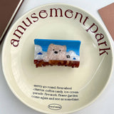 COLORBLOCK DOG ACETATE HAIR CLAW CUTE CLIP_CWAHA6023