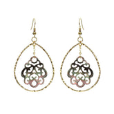 NATURAL SEA SHELL FLOWER SHAPED HOLLOW EARRINGS_CWMM4319