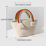 RAINBOW CLOUD HANDBAG WOVEN BAG_CWAB1887