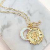 MICRO PAVED ZIRCONIA ZODIAC PENDANT NECKLACE_CWMM5295