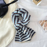COLORFUL STRIPE KNIT SCARF SOFT TRENDY WINTER_CWASC1256