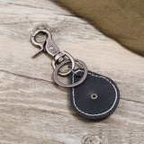 PUNK RETRO ALLOY SKULL GENUINE LEATHER KEYCHAIN_CWMM5036