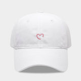 Vintage Washed Pink Heart Baseball Cap_Cwah04569