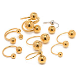 18K GOLD PLATE STAINLESS STEEL BALL RINGS_CWAJE0623