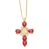 Virgin Mary Cross Necklace