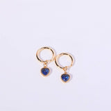 FASHION HEART ZODIAC BIRTHSTONE EARRINGS LUXURY_CWAJE5093