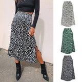 HIGH WAIST LEOPARD CHIFFON PRINT SLIT MIDI SKIRT_CWBSS0377