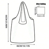 LARGE CAPACITY PRINTED FOLDABLE SHOPPING BAG_CWAB3476