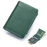 Womens Leather Tri-Fold Wallet Multi-Card_Cuab00400