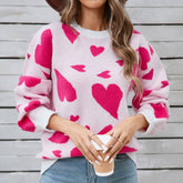 Valentines Day Matching Heart Jacquard Sweater