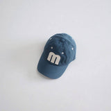 KIDS BIG M LETTER BASEBALL CAP TRENDY SUN HAT CWAH2899