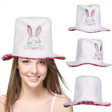EASTER VELVET RABBIT EARS BUNNY DECORATIVE HAT_CWAH2977