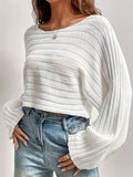 Versatile Solid Color Loose Knitted Sweater