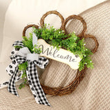 CUTE DOG PAW ARTIFICIAL GREEN WREATH DECOR_CWAJE05355