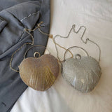 TASSEL SHINY HEART BAG DIAMOND BAG CLUTCH BAG_CWAB3250