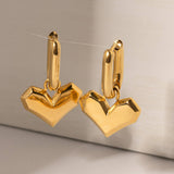 SIMPLE LOVE SHAPED PENDANT EARRINGS JEWELRY_CWAHA0896