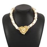 FASHIONABLE WOVEN FABRIC PEARL NECKLACE_CWMM3144