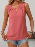 Solid Color Crew Neck Sleeveless Casual Vest