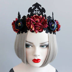 HALLOWEEN SUPPLIES FLOWER WITCH KING CROWN_CWMM0145