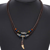 RETRO ETHNIC STYLE DOG TOOTH PENDANT NECKLACE_CWMM4577