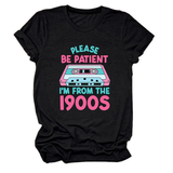 Women Teeplease Be Patient Letter Print_Cwtts1501