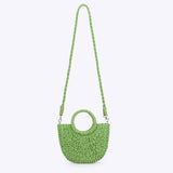 SOLID COLOR SEMI CIRCLE HANDMADE STRAW BAG_CWAB4696