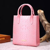 RETRO LARGE CAPACITY CROCODILE SHOULDER BAG_CWAB0925