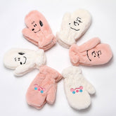 CARTOON WINTER THICK PLUSH HOOP NECK GLOVES_CWAG0272