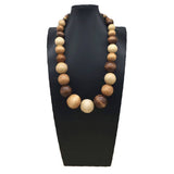 BOHEMIAN COLORFUL ROUND WOODEN BEADS NECKLACE_CWMM4866