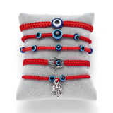 Cwaje2556_Blue Eye Evil Eye Red String Bracelet