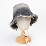 Vintage Washed Raw Edge Gradient Bucket Hat_Cwah1133