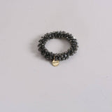CUTE PEARL CRYSTAL HAIR TIE ELASTIC HANDMADE BAND_CWAHA6763