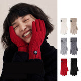 Winter Cycling Wool Twist Touch Screen Gloves_Cwag0391