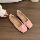 SUEDE ROUND TOE FLAT LOAFERS FOR WOMEN_CWSHF0072