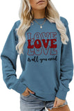 Valentine Day Love Print Pullover_Cwtstl0996