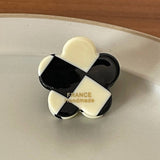 Vintage Ink Flower Small Hair Claw Hair Clips_Cwaha0863