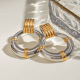 STAINLESS STEEL HOOP EARRINGS HIGH END EARRINGS_CWASC1670