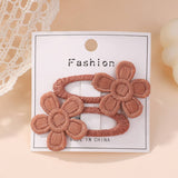 FRESH DAISY FIVE PETAL FLOWER HAIR CLIP SET_CWAHA6706